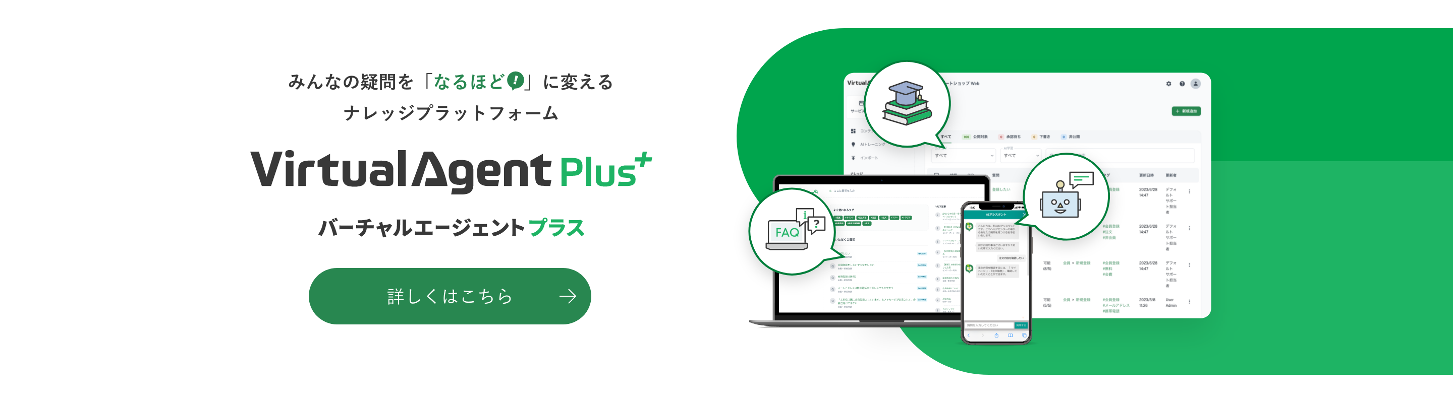 みんなの疑問を「なるほど」に変えるナレッジプラットフォーム Virtual Agent Plus